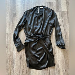 Satin wrap Style Dress